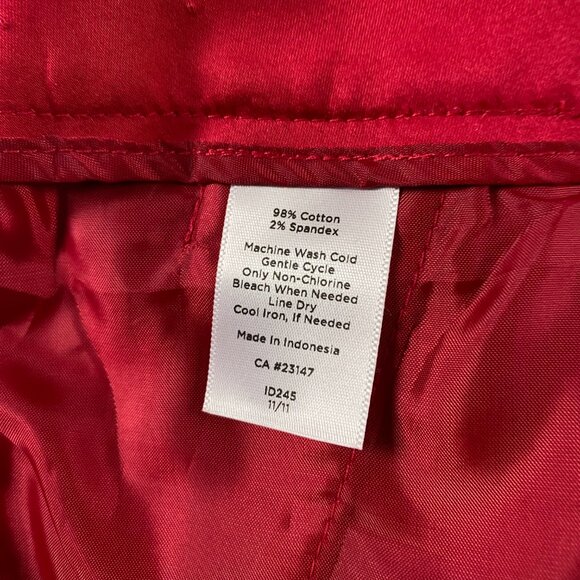 NWOT Talbots Shorts Women's Size 24W Red Plus Size Cotton Spandex Stretch - Picture 6 of 12